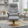 Dubai Recliner Chair & Footstool in Lisbon Rock